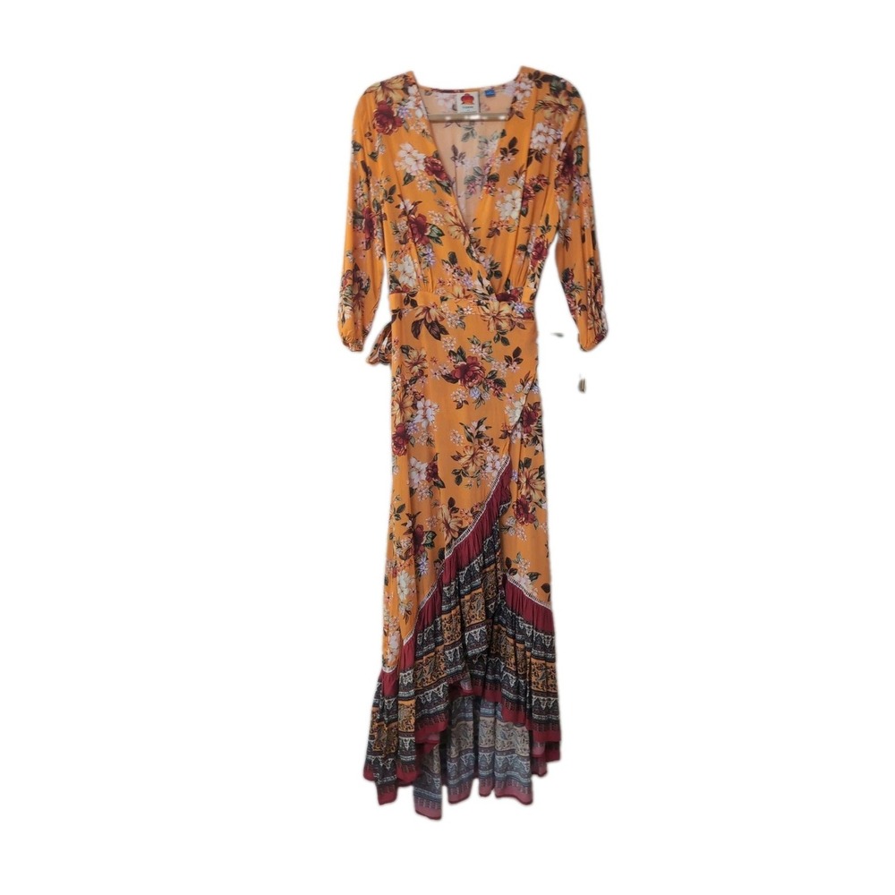 Farm Rio For Anthropologie Soigne Maxi Wrap Dress Gorgeous!